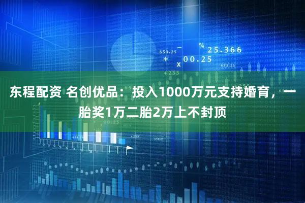 东程配资 名创优品：投入1000万元支持婚育，一胎奖1万二胎2万上不封顶